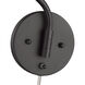 Ryleigh 1 Light 12 inch Matte Black Articulating Wall Sconce Wall Light in Natural Sisal, Adjustable